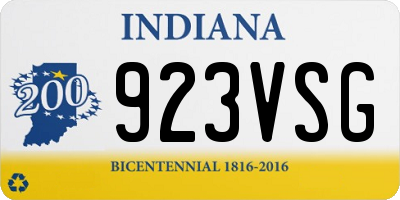 IN license plate 923VSG