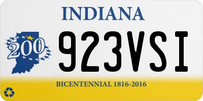 IN license plate 923VSI