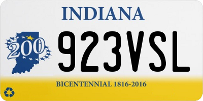 IN license plate 923VSL