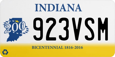 IN license plate 923VSM