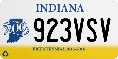 IN license plate 923VSV