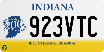 IN license plate 923VTC