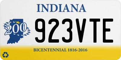 IN license plate 923VTE