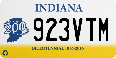 IN license plate 923VTM