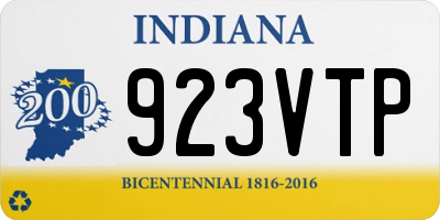 IN license plate 923VTP