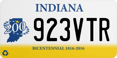 IN license plate 923VTR