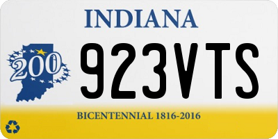 IN license plate 923VTS