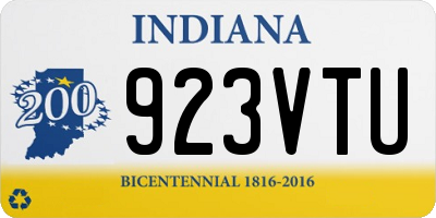 IN license plate 923VTU