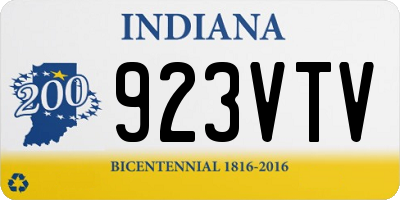 IN license plate 923VTV