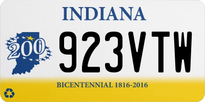 IN license plate 923VTW