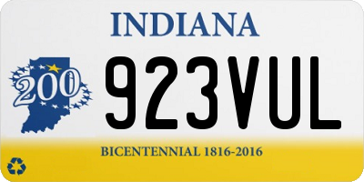 IN license plate 923VUL