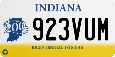 IN license plate 923VUM