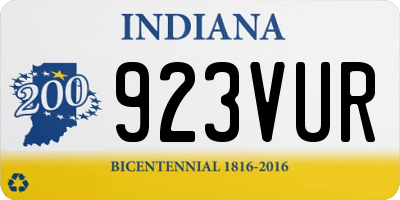 IN license plate 923VUR