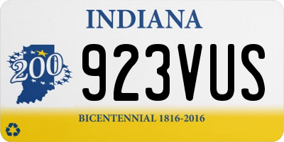 IN license plate 923VUS