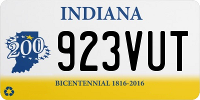 IN license plate 923VUT
