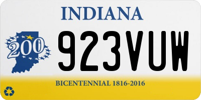 IN license plate 923VUW