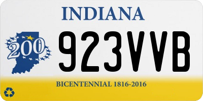 IN license plate 923VVB