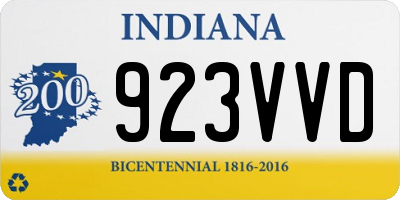 IN license plate 923VVD