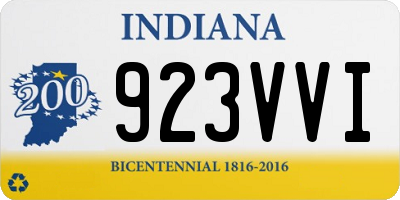 IN license plate 923VVI