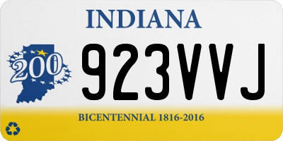IN license plate 923VVJ
