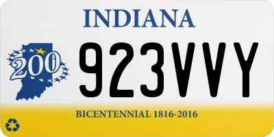 IN license plate 923VVY