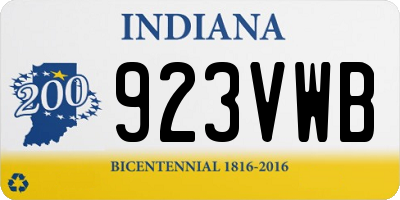 IN license plate 923VWB