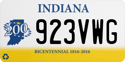 IN license plate 923VWG