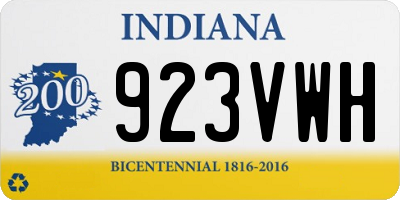 IN license plate 923VWH