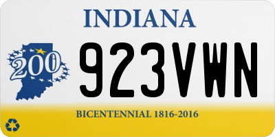 IN license plate 923VWN
