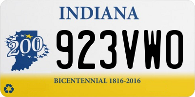 IN license plate 923VWO