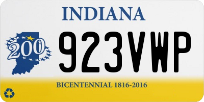 IN license plate 923VWP