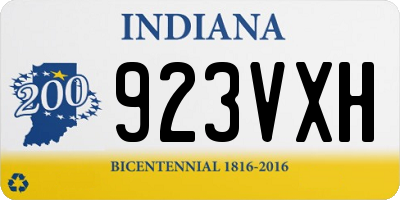 IN license plate 923VXH