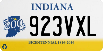 IN license plate 923VXL