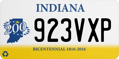 IN license plate 923VXP