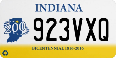 IN license plate 923VXQ