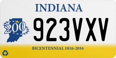 IN license plate 923VXV