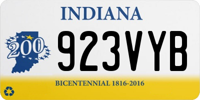 IN license plate 923VYB
