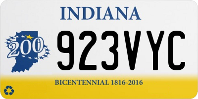 IN license plate 923VYC