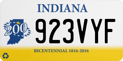 IN license plate 923VYF