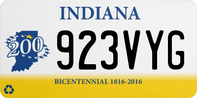 IN license plate 923VYG