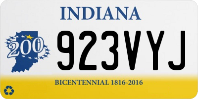 IN license plate 923VYJ