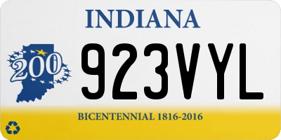 IN license plate 923VYL