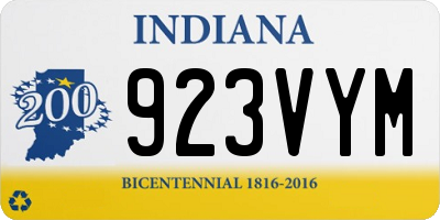 IN license plate 923VYM
