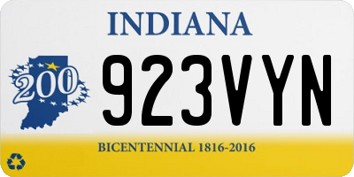 IN license plate 923VYN