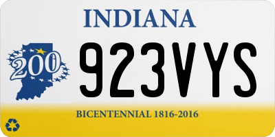 IN license plate 923VYS