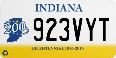 IN license plate 923VYT