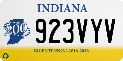 IN license plate 923VYV