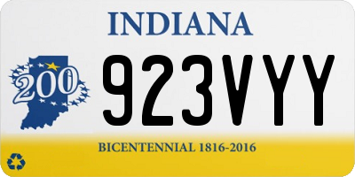 IN license plate 923VYY