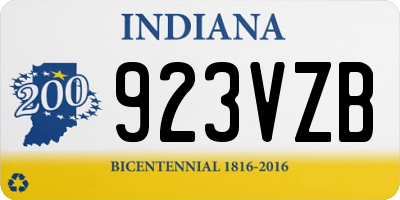 IN license plate 923VZB