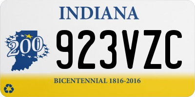IN license plate 923VZC